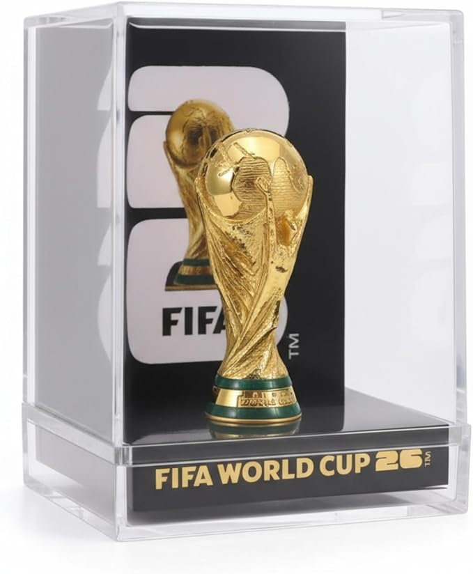 Official FIFA World Cup 2026 Edition - 3 Inch 3D Trophy Inside a Premium Acrylic Case - Timeless Collector’s Item - FIFA World Cup Trophy Replica Perfect for Man Cave or Football Memorabilia