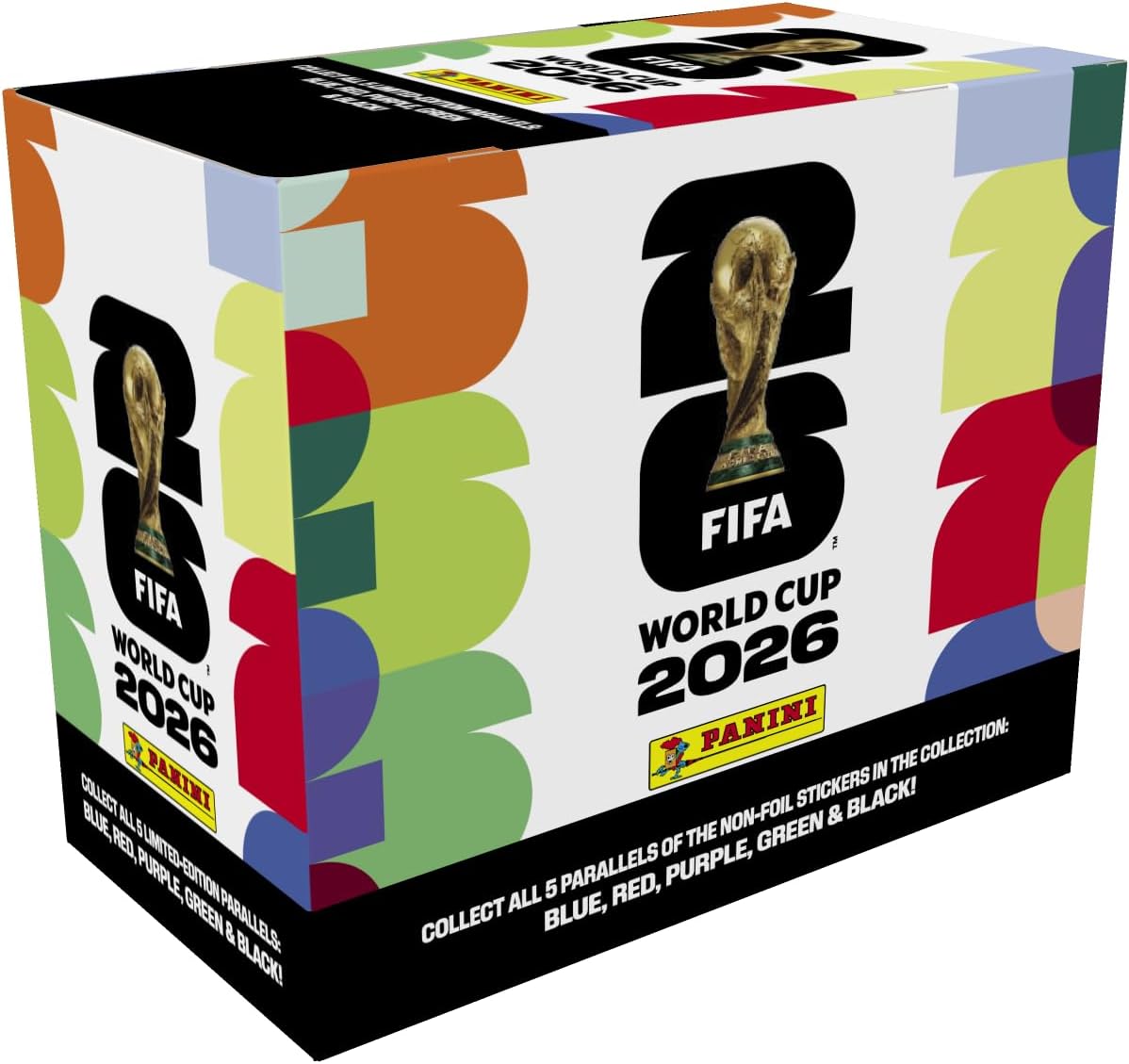 2026 Panini FIFA World Cup Sticker Box – 25 Sticker Packs – Includes Amazon Parallel Inserts – Official Tournament Collection