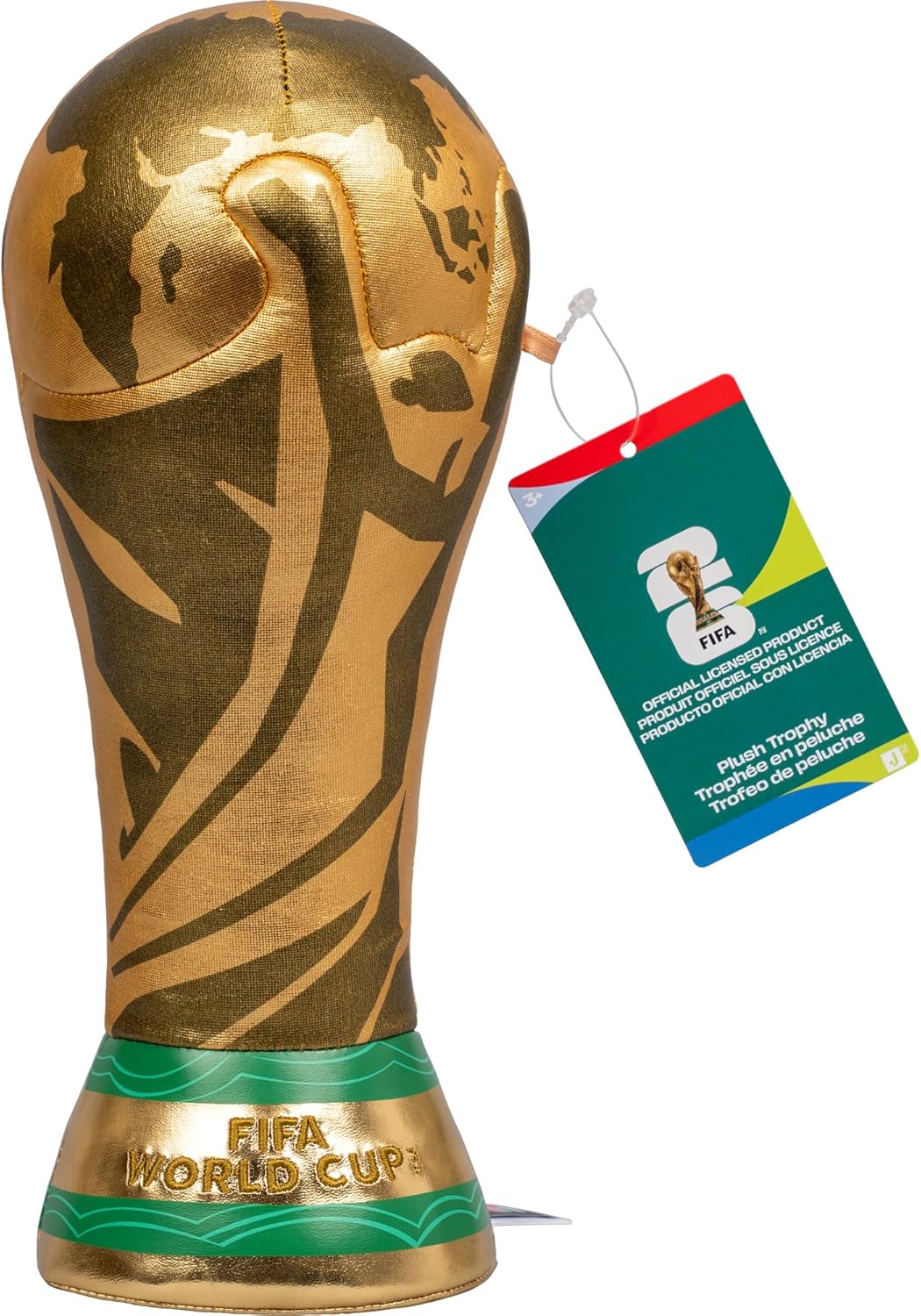 Jazwares FIFA World Cup 2026 10-Inch Plush Trophy - Official 2026 World Cup Collectible - Ages 3+