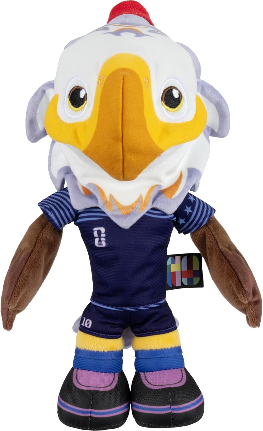 Jazwares FIFA® World Cup 2026 USA 8-Inch Plush - Official Clutch™ Bald Eagle Mascot with Blue Uniform, Soft Collectible Toy for Fans - Ages 3+