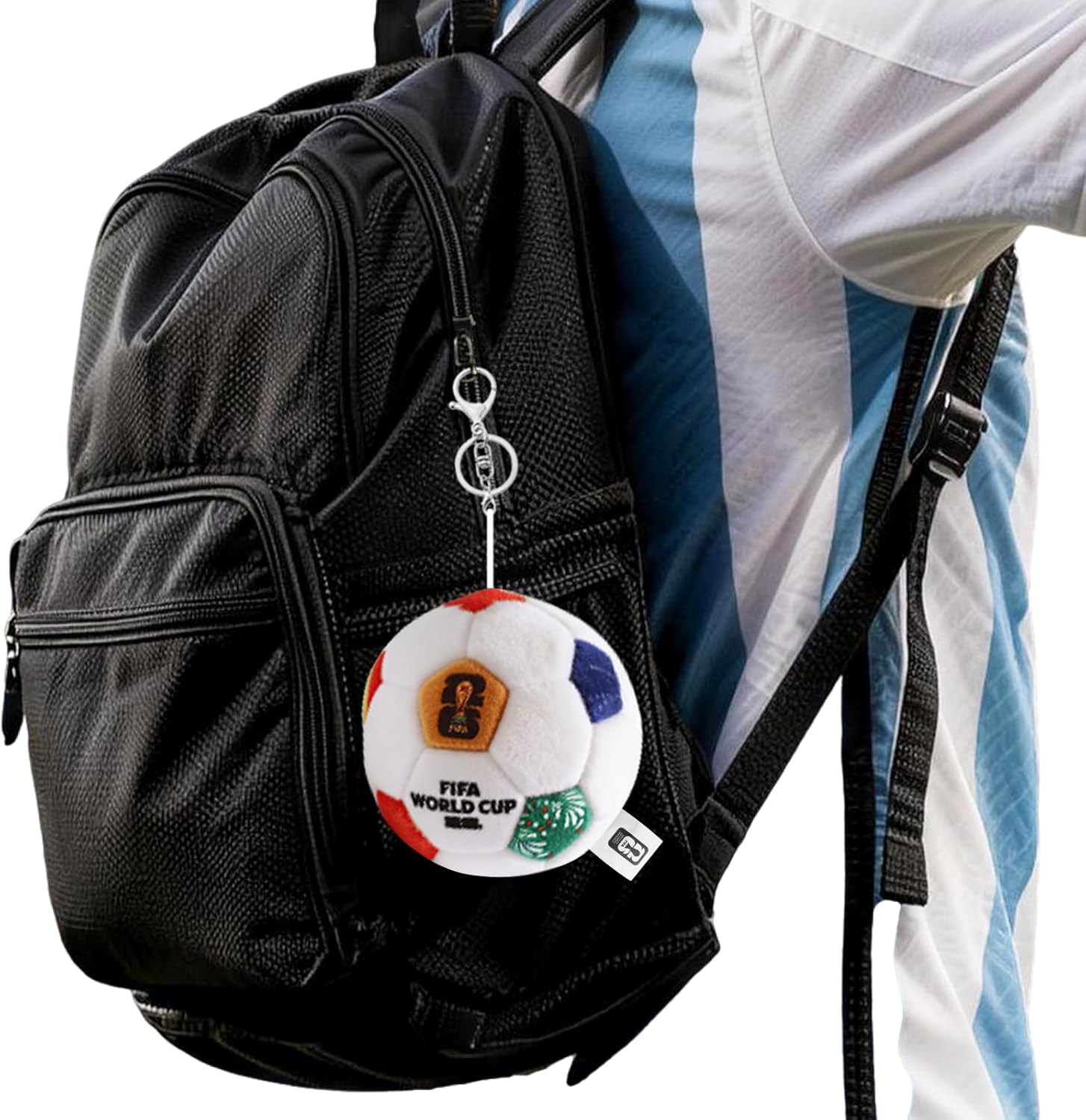 MESUCA Official FIFA World Cup 2026 Soccer Ball Plush Bag Charm with Clip – 4.33" Football Keychain for Backpack, Keys & Luggage – 26 Merchandise Perfect Soccer Gift & Fan Accessory