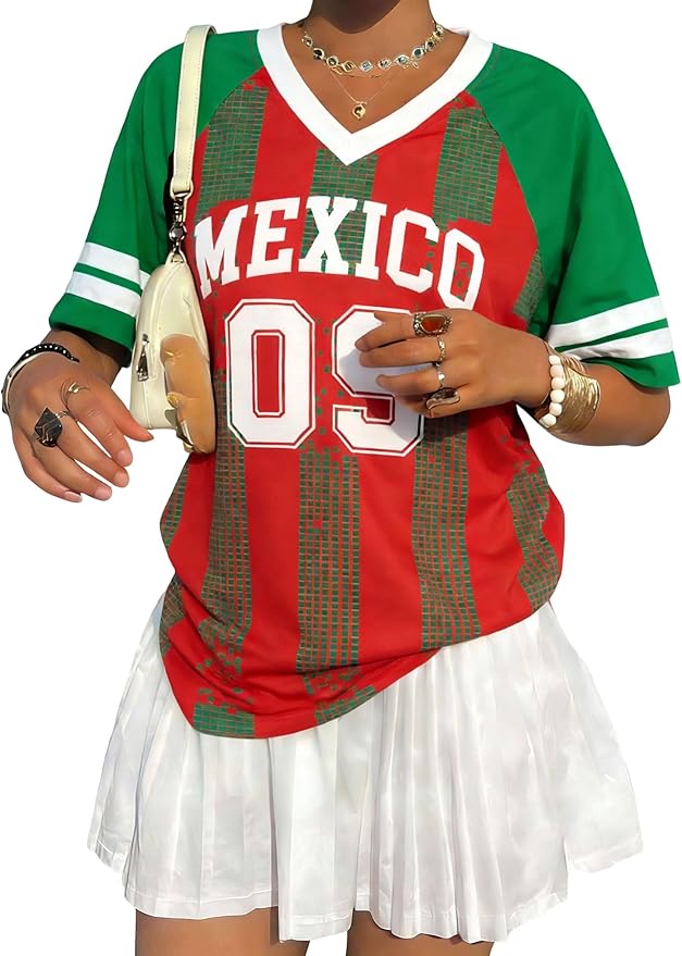 Soccer Jersey Shirts Women Soccer Cup 2026 Argentina Brazil Soccer Jersey Oversized Soccer Mom Tshirts Y2k Fans Tee Tops