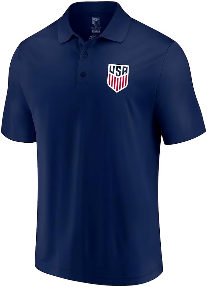 Icon Sports Officially Licensed USA Soccer Woven Patch Polo Shirt